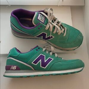 New Balance 574 Teal and purple Sneakers